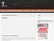 Tablet Screenshot of bouleclub-muelheim.de